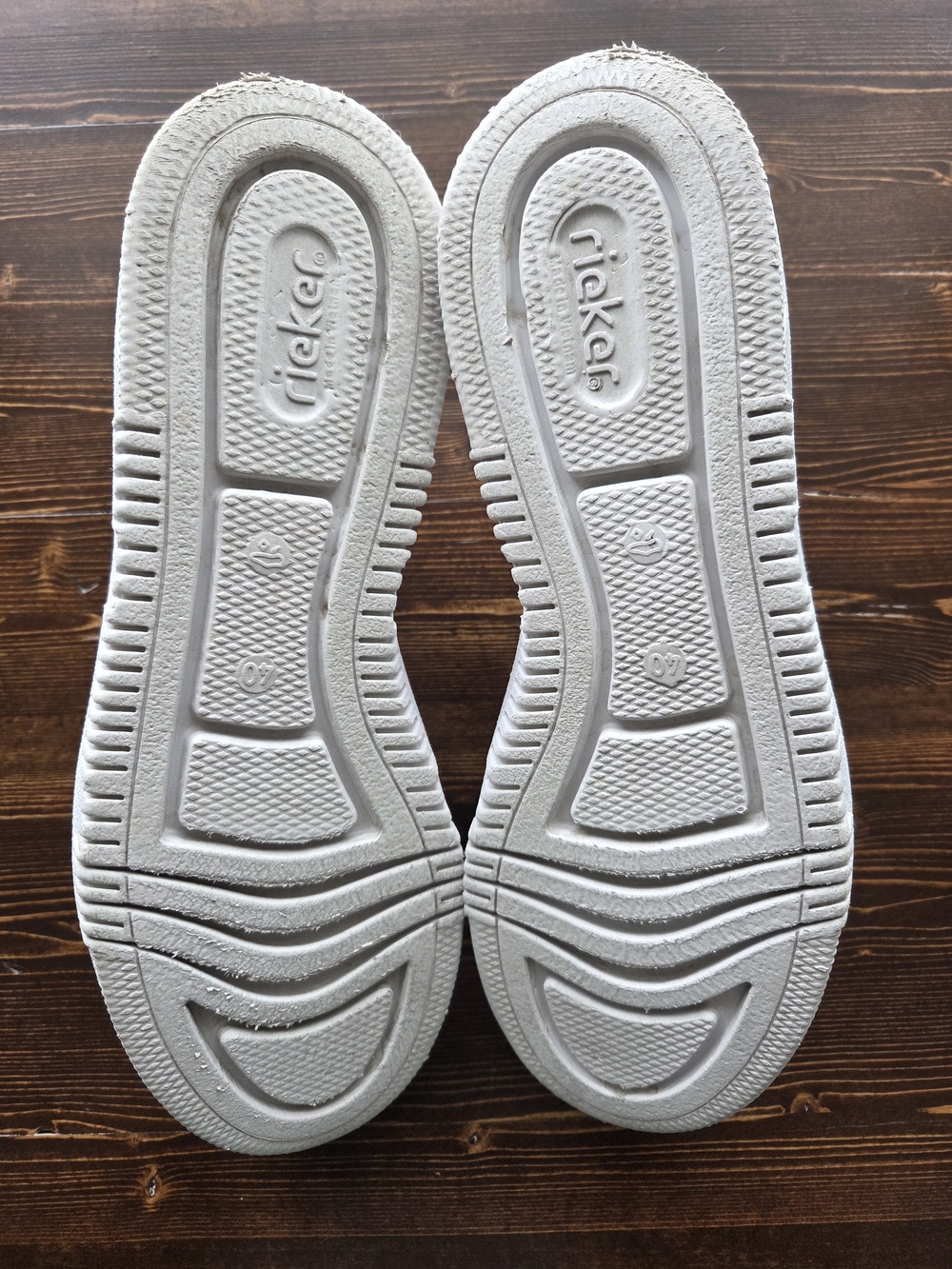 White Rieker Leather Zip Lace Comfort Sneakers |EU 40| Excellent Condition - Picture 12 of 14